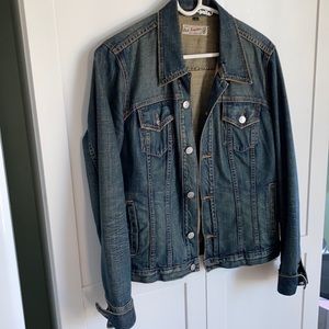 Red engine Jean jacket